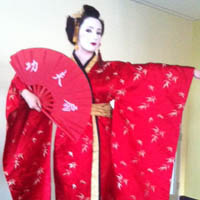 Freeze-Pose Model                  Any of our costumes can be used by our freeze-pose models to add to the theme of your event. Imagine this model standing next to a sushi table during an around the world event!